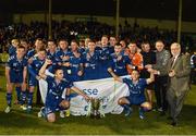 8 October 2016; Limerick FC players, along with chairman Pat O'Sullivan, celebrate with the cup after the SSE Airtricity League First Division match between Limerick and Drogheda United at The Markets Field in Limerick. Photo by Diarmuid Greene/Sportsfile