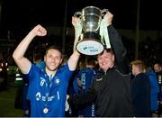8 October 2016; Limerick FC captain Shane Duggan and manager Martin Russell celebrate with the cup after the SSE Airtricity League First Division match between Limerick and Drogheda United at The Markets Field in Limerick. Photo by Diarmuid Greene/Sportsfile
