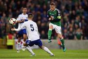 8 October 2016; Steven Davis of Northern Ireland hits a volley towards goal during the FIFA World Cup Group C Qualifier match between Northern Ireland and San Marino at Windsor Park in Belfast. Photo by David Fitzgerald/Sportsfile