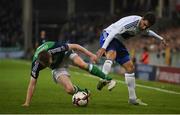 8 October 2016; Shane Ferguson of Northern Ireland in action against Jose Hirsch of San Marino the FIFA World Cup Group C Qualifier match between Northern Ireland and San Marino at Windsor Park in Belfast. Photo by David Fitzgerald/Sportsfile