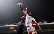 8 October 2016; Dan Tuohy of Ulster takes possession in a lineout ahead of Mick Kearney of Leinster during the Interprovincial Friendly match between Leinster A and Ulster Ravens at Donnybrook Stadium in Dublin. Photo by Stephen McCarthy/Sportsfile