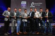 8 October 2016; Waterford players with their Bord Gáis Energy All Ireland GAA Hurling U-21 Team of the Year Awards, from left, Stephen Bennett of Waterford, Shane Bennett of Waterford, Micháel Harney of Waterford, Conor Gleeson of Waterford, Austin Gleeson, Jordan Henley, Patrick Curran and Darragh Lyons at the Bord Gáis Energy Team of the Year Awards at the Mansion House in Dawson St, Dublin. Photo by Brendan Moran/Sportsfile