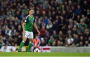 8 October 2016; Jonny Evans of Northern Ireland during the FIFA World Cup Group C Qualifier match between Northern Ireland and San Marino at Windsor Park in Belfast. Photo by David Fitzgerald/Sportsfile