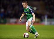 8 October 2016; Shane Ferguson of Northern Ireland during the FIFA World Cup Group C Qualifier match between Northern Ireland and San Marino at Windsor Park in Belfast. Photo by David Fitzgerald/Sportsfile