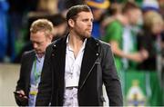 8 October 2016; Ulster rugby player Darren Cave ahead of the FIFA World Cup Group C Qualifier match between Northern Ireland and San Marino at Windsor Park in Belfast. Photo by David Fitzgerald/Sportsfile