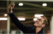 8 October 2016; Actor James Nesbitt ahead of the FIFA World Cup Group C Qualifier match between Northern Ireland and San Marino at Windsor Park in Belfast. Photo by David Fitzgerald/Sportsfile