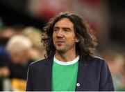 8 October 2016; Snow Patrol lead singer Gary Lightbody ahead of the FIFA World Cup Group C Qualifier match between Northern Ireland and San Marino at Windsor Park in Belfast. Photo by David Fitzgerald/Sportsfile