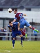 8 October 2016; Luke Gallagher of Drogheda United in action against Aaron Greene of Limerick FC during the SSE Airtricity League First Division match between Limerick FC and Drogheda United at The Markets Field in Limerick. Photo by Diarmuid Greene/Sportsfile