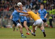 9 October 2016; Mark Bradley of Killyclogher St Mary's in action against Michael McKernan of Coalisland Fianna during the Tyrone County Senior Club Football Championship Final match between Killyclogher St Mary's and Coalisland Fianna at Healy Park in Omagh, Co. Tyrone. Photo by Oliver McVeigh/Sportsfile