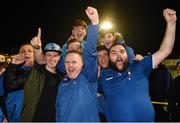 8 October 2016; Limerick FC supporters celebrate after the SSE Airtricity League First Division match between Limerick FC and Drogheda United at The Markets Field in Limerick. Photo by Diarmuid Greene/Sportsfile