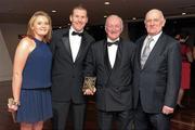 11 February 2011; Jonathan O'Neill, from Wicklow, who received a Christy Ring award, with his wife Sandra, Jimmy Gray and Jackie Napier at the awards. Christy Ring, Nicky Rackard, Lory Meagher Champion 15 & Rounds All Star Awards 2010, Croke Park, Dublin. Photo by Sportsfile