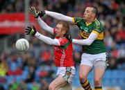 20 February 2011; Tom Cunniffe, Mayo, in action against Kieran Donaghy, Kerry. Allianz Football League, Division 1 Round 2, Mayo v Kerry, McHale Park, Castlebar, Co. Mayo. Picture credit: Brian Lawless / SPORTSFILE