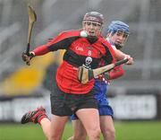 20 February 2011; Miriam Crowley, University College Cork, in action against Ann Dalton, Waterford IT. Ashbourne Cup Final, University College Cork v Waterford IT, Pearse Stadium, Salthill, Galway. Picture credit: David Maher / SPORTSFILE