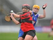 20 February 2011; Denise Cronin, University College Cork, in action against Jean Brady, Waterford IT. Ashbourne Cup Final, University College Cork v Waterford IT, Pearse Stadium, Salthill, Galway. Picture credit: David Maher / SPORTSFILE