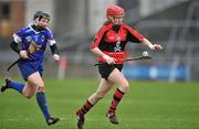 20 February 2011; Grainne Kenneally, University College Cork, in action against Katie Power, Waterford IT. Ashbourne Cup Final, University College Cork v Waterford IT, Pearse Stadium, Salthill, Galway. Picture credit: David Maher / SPORTSFILE