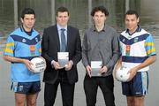 22 February 2011; Author Irial Glynn, second from left, alongside UCD stars, from left, Cian O'Sullivan, Ciaran McManus and Craig Dias at the book launch of &quot;UCD and the Sigerson&quot; by Irial Glynn. UCD, Belfield, Dublin. Photo by Sportsfile