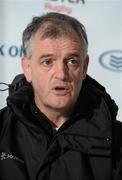 22 February 2011; Ulster head coach Brian McLaughlin speaking during a press conference ahead of their Celtic League match against Cardiff Blues on Friday. Ulster Rugby Press Conference, Newforge Training Ground, Belfast, Co. Antrim. Picture credit: Oliver McVeigh / SPORTSFILE