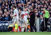 1 October 2016; Mayo goalkeeper Rob Hennelly, right, is replaced by David Clarke after he received a black card in the second half during the GAA Football All-Ireland Senior Championship Final Replay match between Dublin and Mayo at Croke Park in Dublin. Photo by Piaras Ó Mídheach/Sportsfile