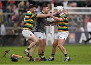 9 October 2016; Conor Dorris, Shane Milner and Patrick Horgan of Glen Rovers celebrate at the final whistle after winning the Cork County Senior Hurling Championship Final match between Erin's Own and Glen Rovers at Páirc Ui Rinn in Cork. Photo by Diarmuid Greene/Sportsfile