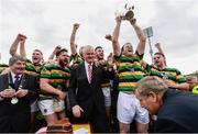 9 October 2016; Glen Rovers captain Graham Callanan lifts the cup after winning the Cork County Senior Hurling Championship Final match between Erin's Own and Glen Rovers at Páirc Ui Rinn in Cork. Photo by Diarmuid Greene/Sportsfile