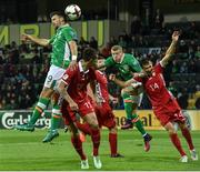9 October 2016; Shane Long of Republic of Ireland in action against Moldova during the FIFA World Cup Group D Qualifier match between Moldova and Republic of Ireland at Stadionul Zimbru in Chisinau, Moldova. Photo by David Maher/Sportsfile
