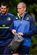 10 October 2016; Leinster senior coach Stuart Lancaster arrives ahead of squad training at UCD in Dublin. Photo by Seb Daly/Sportsfile