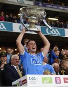 1 October 2016; Cormac Costello of Dublin lifts the Sam Maguire cup after the GAA Football All-Ireland Senior Championship Final Replay match between Dublin and Mayo at Croke Park in Dublin. Photo by Ray McManus/Sportsfile