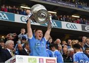 1 October 2016; John Small of Dublin lifts the Sam Maguire cup after the GAA Football All-Ireland Senior Championship Final Replay match between Dublin and Mayo at Croke Park in Dublin. Photo by Ray McManus/Sportsfile