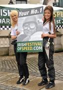 23 February 2011; Pictured at the launch of the 'Inaugural Festival of Speed' which takes place on the August bank holiday weekend are race drivers Karen Feeney, left, and Katrina Walsh. Launch of the 'Inaugural Festival of Speed', The Mansion House, Dawson Street, Dublin. Picture credit: David Maher / SPORTSFILE