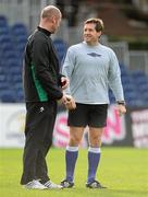 23 February 2011; Referee Alain Rolland with Ireland video analyst Mervyn Murphy during squad training ahead of their RBS Six Nations Rugby Championship match against Scotland on Sunday. Ireland Rugby Squad Training, RDS, Ballsbridge, Dublin. Picture credit: Brendan Moran / SPORTSFILE