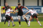 23 February 2011; Robbie Diack, Ulster Ravens, in action against Andy Reay and Callum MacBurniey, Moseley. British & Irish Cup, Ulster Ravens v Moseley, Ravenhill Park, Belfast, Co. Antrim. Picture credit: Oliver McVeigh / SPORTSFILE