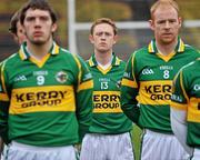 20 February 2011; Kerry captain Colm Cooper stands with his team-mates for the national anthem. Allianz Football League, Division 1 Round 2, Mayo v Kerry, McHale Park, Castlebar, Co. Mayo. Picture credit: Brian Lawless / SPORTSFILE