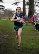 16 February 2011; Linda Conroy, Mercy Kilbeggan, on her way to taking second place during the Intermediate Girls event at the Aviva Leinster Schools Cross Country. Santry Demesne, Santry, Dublin. Picture credit: Stephen McCarthy / SPORTSFILE