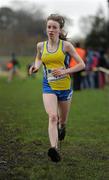 16 February 2011; Roisin Ni Uileaagoid, Colaiste Iosagain, in action during the Intermediate Girls event at the Aviva Leinster Schools Cross Country. Santry Demesne, Santry, Dublin. Picture credit: Stephen McCarthy / SPORTSFILE