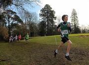 16 February 2011; Thomas McGrath, Gonzaga, in action during the Minor Boys event at the Aviva Leinster Schools Cross Country. Santry Demesne, Santry, Dublin. Picture credit: Stephen McCarthy / SPORTSFILE