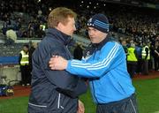 19 February 2011; Dublin manager Anthony Daly and Tipperary manager Declan Ryan following the game. Allianz Hurling League, Division 1 Round 2, Dublin v Tipperary, Croke Park, Dublin. Picture credit: Stephen McCarthy / SPORTSFILE