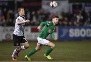 11 October 2016; Sean Maguire of Cork City in action against Dane Massey of Dundalk during the SSE Airtricity League Premier Division match between Dundalk and Cork City at Oriel Park in Dundalk, Co Louth. Photo by Sportsfile