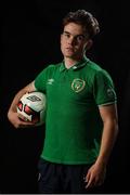 11 October 2016; Aaron Connolly of Republic of Ireland during an Under 17 squad portrait session at the Maldron Airport Hotel in Dublin. Photo by Cody Glenn/Sportsfile