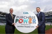 12 October 2016; Uachtarán Chumann Lúthchleas Gael Aogán Ó Fearghail, left, and Alan Brogan, Commercial Director Custodian Print, in attendance at the launch of GAA Purchase Power at Croke Park in Dublin. Photo by Sam Barnes/Sportsfile