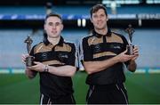 13 October 2016; Seamus Callanan of Tipperary and Patrick Durcan of Mayo were confirmed as the GAA/GPA Opel Players of the Month for September in hurling and football. Pictured are Patrick Durcan of Mayo, left, and Seamus Callanan of Tipperary with their GAA/GPA Opel Player of the Month Awards at a reception at Croke Park in Dublin. Photo by Sam Barnes/Sportsfile