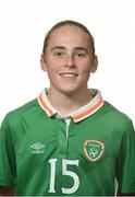 13 October 2016; Evelyn Daly of Republic of Ireland during an Under 19 squad portrait session at the Maldron Airport Hotel in Dublin. Photo by Cody Glenn/Sportsfile