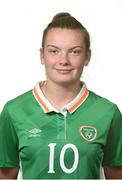 13 October 2016; Saoirse Noonan of Republic of Ireland during an Under 19 squad portrait session at the Maldron Airport Hotel in Dublin. Photo by Cody Glenn/Sportsfile