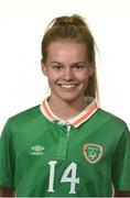 13 October 2016; Lynn Craven of Republic of Ireland during an Under 19 squad portrait session at the Maldron Airport Hotel in Dublin. Photo by Cody Glenn/Sportsfile