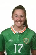 13 October 2016; Eleanor Ryan Doyle of Republic of Ireland during an Under 19 squad portrait session at the Maldron Airport Hotel in Dublin. Photo by Cody Glenn/Sportsfile