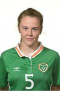 13 October 2016; Chloe Moloney of Republic of Ireland during an Under 19 squad portrait session at the Maldron Airport Hotel in Dublin. Photo by Cody Glenn/Sportsfile