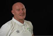 13 October 2016; Republic of Ireland manager Dave Connell during an Under 19 squad portrait session at the Maldron Airport Hotel in Dublin. Photo by Cody Glenn/Sportsfile
