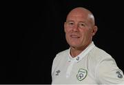 13 October 2016; Republic of Ireland manager Dave Connell during an Under 19 squad portrait session at the Maldron Airport Hotel in Dublin. Photo by Cody Glenn/Sportsfile