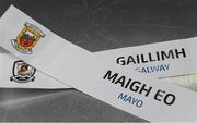 13 October 2016; The names of Mayo and Galway after the draw for the 2017 GAA Provincial Senior Football and Hurling Championships. RTE Studios, Donnybrook, Dublin. Photo by Brendan Moran/Sportsfile