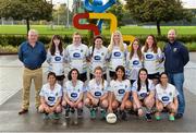 14 October 2016; Players from the UCD team with, Pat Ring, left, and John Divilly, team management, at the launch of the UCD GAA International team who will compete in the Asian Games this November. UCD at Belfield in Dublin. Photo by Piaras Ó Mídheach/Sportsfile