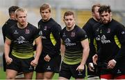 14 October 2016; Luke Marshall, Chris Henry, Paddy Jackson and Clive Ross of Ulster during squad training at Kingspan Stadium in Ravenhill Park, Belfast. Photo by Oliver McVeigh/Sportsfile